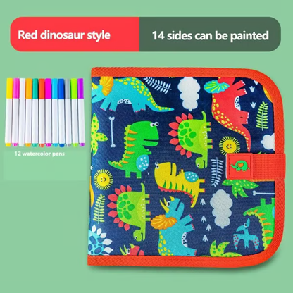 🔥Dinosaur Pattern Erasable Coloring Graffiti Book Set
