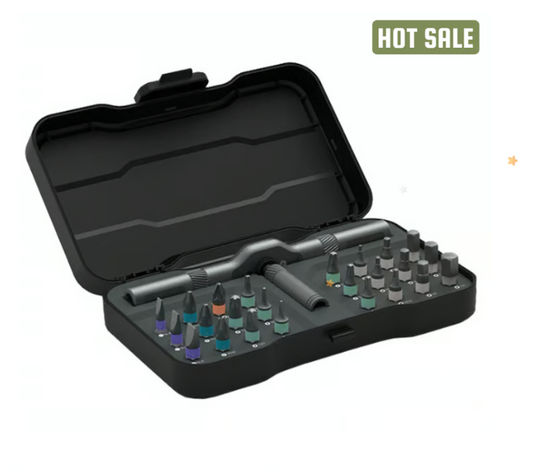 🔥Amazon original price $39.99🔥24 in 1 DlY Screwdriver Set Magnetic Compact and Portable Ratchet Screwdriver