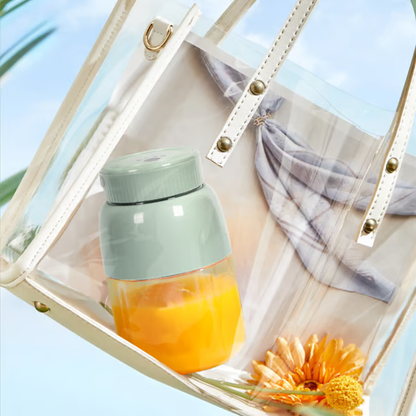 BPA-Free Electric Citrus Juicer Straw, Two Lids, Portable Blender for Smoothies, Shakes, Food Prep & Frozen Blending